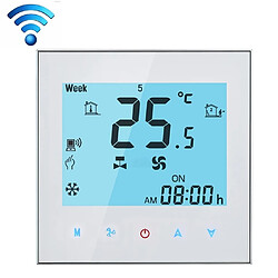 Wewoo Thermostat Domestique blanc pour l'unité de bobine de fan, soutient le Wifi programmable d'affichage à cristaux liquides de l'affichage à 4-Pipe