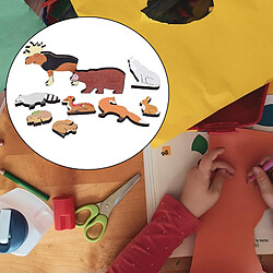 puzzles d'animaux en bois pour les tout-petits 1-3 3d pas cher