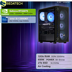 Sedatech PC Gamer Pro • Intel i9-13900KF • RTX4070 • 32Go RAM • 2To SSD M.2 • sans OS