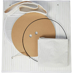 Helloshop26 Panier corbeille à linge rond couvercle 63 cm bambou blanc 13_0000819_3