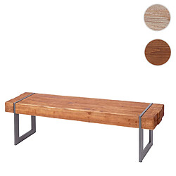 Mendler Banc HWC-A15, banc de salle à  manger, bois de sapin rustique massif ~ brun 160cm