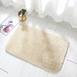 LUUCOZK Tapis de bain antidérapants absorbants à séchage rapide pour salle de bain -Beige-80x120cm 