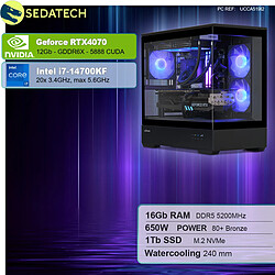 Sedatech PC Gamer V360 • Intel i7-14700KF • RTX4070 • 16Go DDR5 • 1To SSD M.2 • sans OS