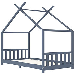 Avis Maison Chic Lit d'Enfant Chambre - Cadre de lit pour enfant Gris Bois de pin massif 90 x 200 cm -MN55078