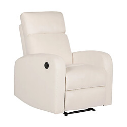 Beliani Fauteuil Velours Crème VERDAL