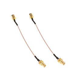 2PCS SMA Femelle à SMA Mâle Câble WIFI Antenne Extension Router Coaxial - 125 mm