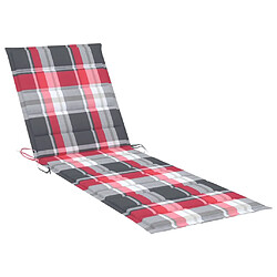 Acheter vidaXL Chaise longue de jardin 2 places avec coussin Gris Acacia