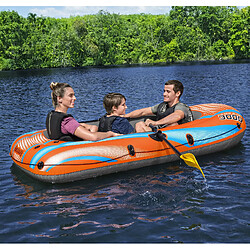 Bateau Gonflable pour 2 Adultes et 1 Enfant Bestway Kondor Elite 3000 Raft 246x122x45 cm avec 2 Rames et Gonfleur à Pied Inclus