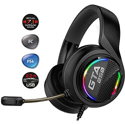 Advance Casque Gaming 7.1 LEDS RGB PS4 PS5 SWITCH XBOX ONE PC - Son Surround Virtuel 7.1 - Haute Qualité 