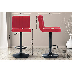 Non Lot de 2 tabourets de bar Jamie velours