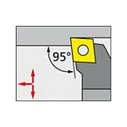 Fp Porte-outils ISO 95° SCLCR/L, Désignation : SCLCL 2020 H09, Queue vierkant 20 x 20 mm, Dimensions l 125 mm, Dimensions l1 : 29 mm