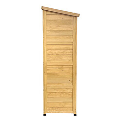 Avis AXI Hugo Armoire de jardin en bois brun | Armoire Exterieur, Armoire à outils pour le jardin avec 3 étagères fixes / Meuble Exterieur Rangement pour le jardin | 85 x 52 x 183 cm