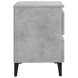 Acheter Maison Chic Table de chevet,Table de nuit,Table d'appoint pour salon Gris béton 40x35x50 cm Aggloméré -MN52980