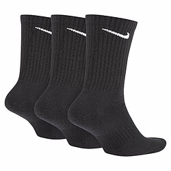 Nike NK Everyday Cush Crew 3PR Chaussettes Mixte Adulte, Noir (black/white), 34 - 38 (Taille fabricant: S)