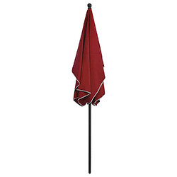 Avis vidaXL Parasol de jardin avec mât 210x140 cm Rouge bordeaux