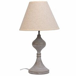 Avis Lampe de bureau Alexandra House Living Blanc Gris Métal Tissu 220-240 V 23 x 41 x 23 cm