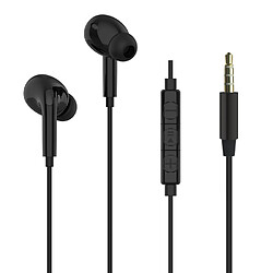 Muvit Écouteurs Intra Jack 3.5mm avec Microphone et Bouton Contrôle de Volume Noir