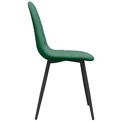 Acheter vidaXL Chaises à manger lot de 4 Vert foncé Velours