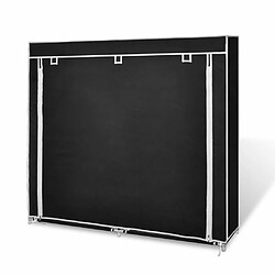 Avis vidaXL Armoire à chaussures avec housse 115 x 28 x 110cm Tissu Noir