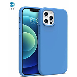 Riffi Coque arrière souple en silicone Riff Slim & Soft pour Apple iPhone 12 / 12 Pro Bleu 