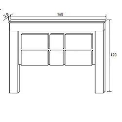 Pegane Ensemble chambre à coucher, tête de lit + 2 tables chevets + commode + miroir mural coloris Chêne cambrian, blanc