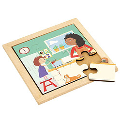 Educo Puzzle en Bois - Puzzle pour tout-petit - dans la cuisine - jeu Montessori 