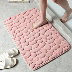 LUUCOZK Tapis de bain antidérapants absorbants à séchage rapide, tapis de décoration de salle de bain-rose-60x90cm 