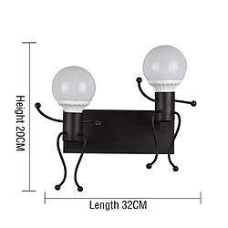 Universal Lampe murale créative à LED d'intérieur Lampe murale moderne Lampe Art Deco Fer E27 Chambre Chambre Enfant Cuisine | Lampe murale intérieure à LED 