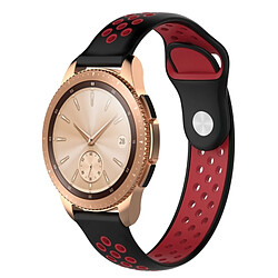 Wewoo Bande de montre bracelet double couleur pour Galaxy 42mm (rouge noir) 