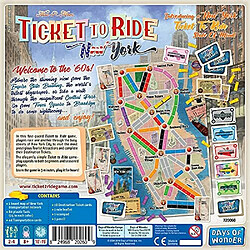 Jeu de sociAtA Ticket to Ride New York Jeu de sociAtA familial Jeu de sociAtA pour adultes et famille Taxi Jeu 8 ans et plus Pour 2 A 4 joueurs Temps de jeu moyen 10-15 minutes RAalisA par Days of Wonder