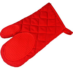 Decorline Gant de cuisine avec protection silicone - Cuistot - Rouge