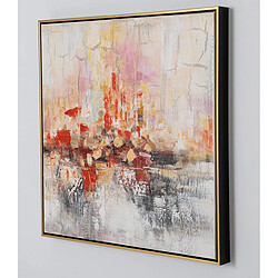 Acheter Pegane Ensemble de 2 tableaux peinture à l'huile sur toile,peinte à la main avec cadre noir - Longueur 120 x Profondeur 5 x Hauteur 60 cm