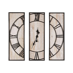 Beliani Horloge murale 75 x 75 cm en bois et noire COATLAN