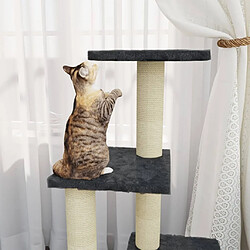 Avis Arbre à chat avec griffoirs,niche pour chat en sisal Gris foncé 92 cm -MN71439