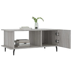 Avis vidaXL Table basse sonoma gris 90x50x40 cm bois d'ingénierie