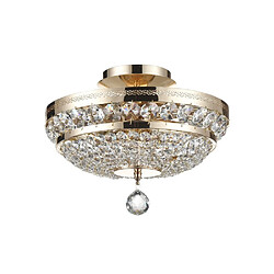 MAYTONI Plafonnier semi-encastré doré et cristal, 3 lumières, E14 