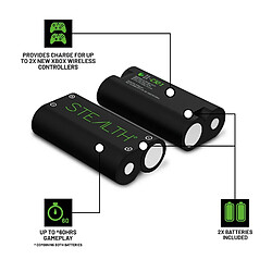 Acheter Stealth Pack double batterie + chargeur pour manette Xbox one et Xbox series X | S + - 60h d'autonomie – NOIR