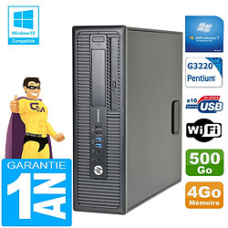 PC HP EliteDesk 800 G1 SFF Intel G3220 4 Go Disque 500 Go Graveur DVD Wifi W7 · Occasion 