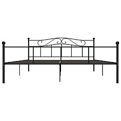 Avis Maison Chic Lit adulte - Lit simple Cadre de lit,Structure du lit Contemporain Noir Métal 180 x 200 cm -MN48725