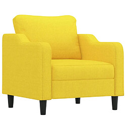 Maison Chic Fauteuil Relax pour salon | Fauteuil Jaune clair 60 cm Tissu -GKD78399