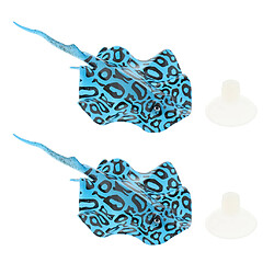 faux poisson d'aquarium 2pcs poissons artificiels effet luminescent aquarium décor flottant ornement bleu