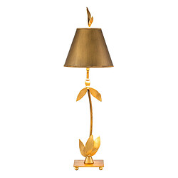 Elstead Lighting 1 Lampe de Table Lumineuse Design Feuilles Florales Feuille d'Or, E27 