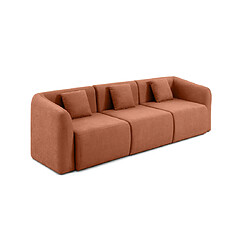 Lisa Design Ikare - canapé modulable 3 places - en tissu Ikare - canapé modulable 3 places - en tissu - Terracotta