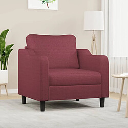 vidaXL Fauteuil Rouge bordeaux 60 cm Tissu