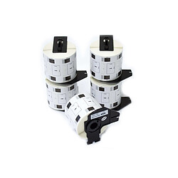 vhbw 5x Rouleau d'étiquettes autocollantes pour Brother P-Touch QL-650, QL-650TD, QL-700, QL-710, QL-710W, QL-720, QL-720NW comme DK-11209. 