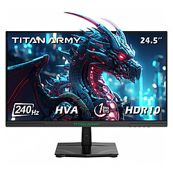 Moniteurs de jeu TITAN ARMY P2510H Flat 16:9 HVA FHD 240 Hz avec 10 modes scène