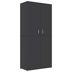 vidaXL Armoire à chaussures Gris 80x39x178 cm Bois d'ingénierie