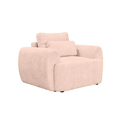 Bestmobilier Mahina - fauteuil - en tissu bouclette