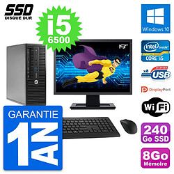 PC HP ProDesk 400 G3 SFF Ecran 19" i5-6500 RAM 8Go SSD 240Go Windows 10 Wifi · Occasion 