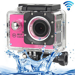 Wewoo Caméra de sport étanche 1080P Magenta Portable WiFi, écran de 2 pouces, Generalplus 4248 170 A + Degrés Grand Angle, Carte Micro SD